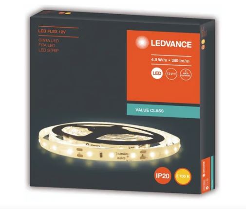 FITA LED ECO FLEX 4.8W/827 12V 5M 380L/M