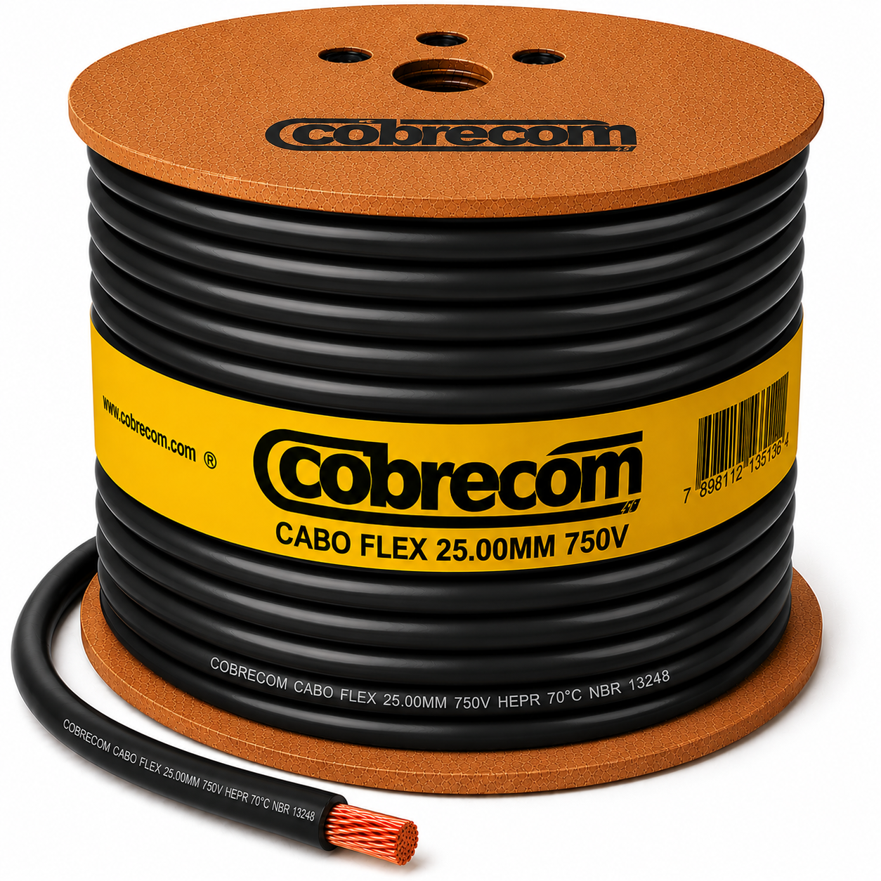 CABO FLEX 25.00MM 750V PT COBRECOM