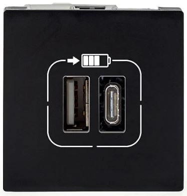 CARREGADOR 2XUSB A+C 3A 2M PT PP+