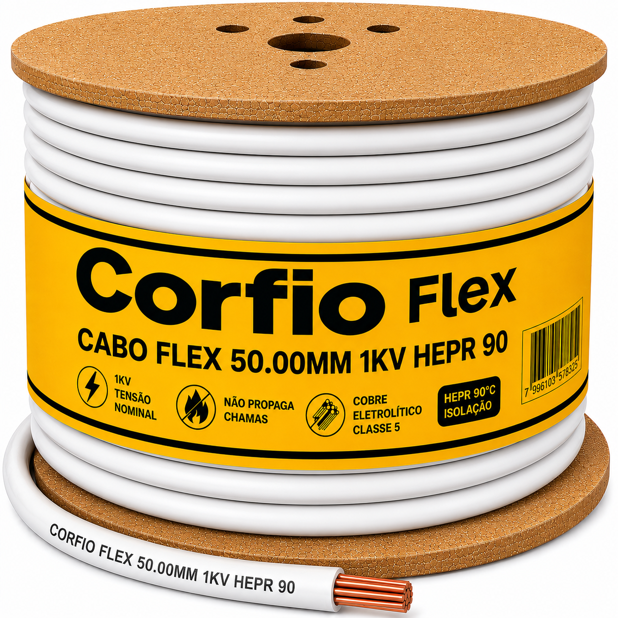 CABO FLEX 50.00MM 1KV HEPR 90 BR CORFIO