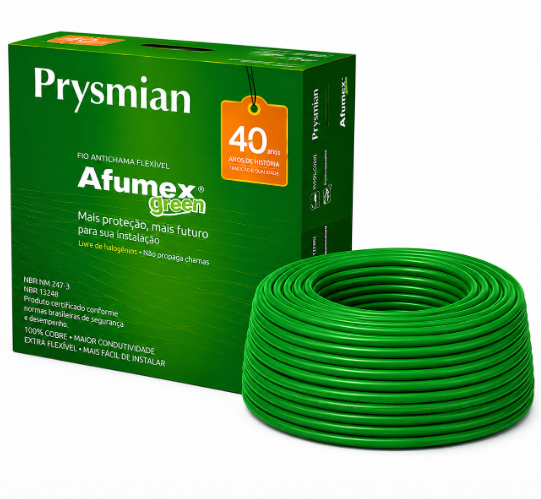 CABO FLEX 4.00MM 750V VD AFUMEX