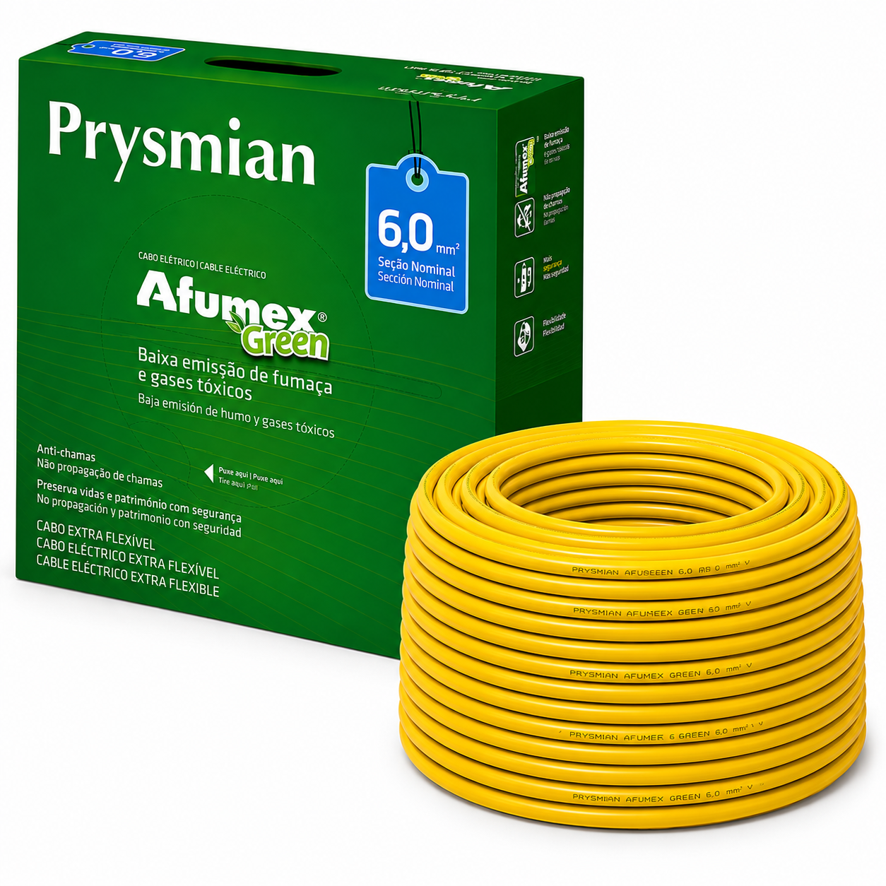 CABO FLEX 6.00MM 750V AM AFUMEX