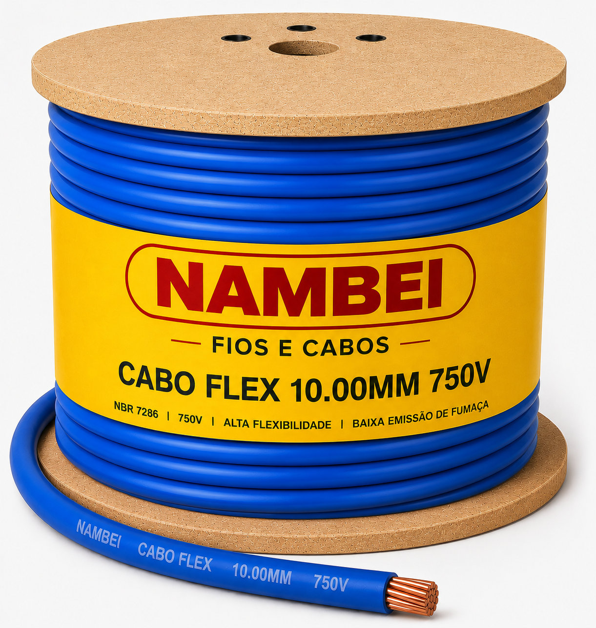 CABO FLEX 10.00MM 750V AZ NAMBEI MT