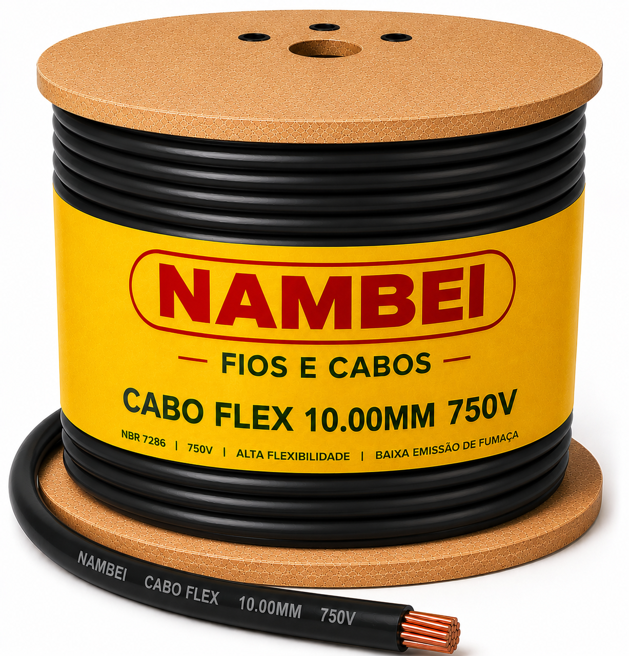 CABO FLEX 10.00MM 750V PT NAMBEI MT