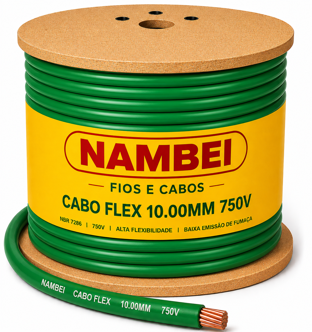 CABO FLEX 10.00MM 750V VD NAMBEI MT