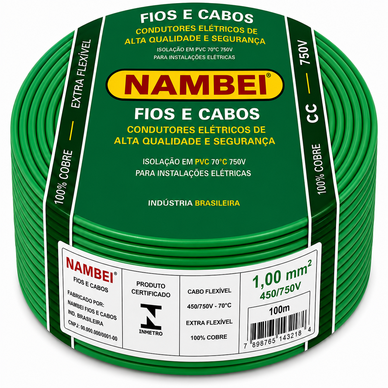 CABO FLEX 1.00MM 750V VD NAMBEI