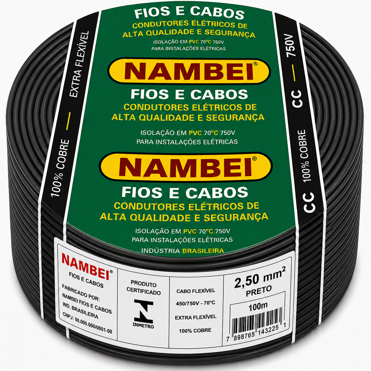 CABO FLEX 2.50MM 750V PT NAMBEI
