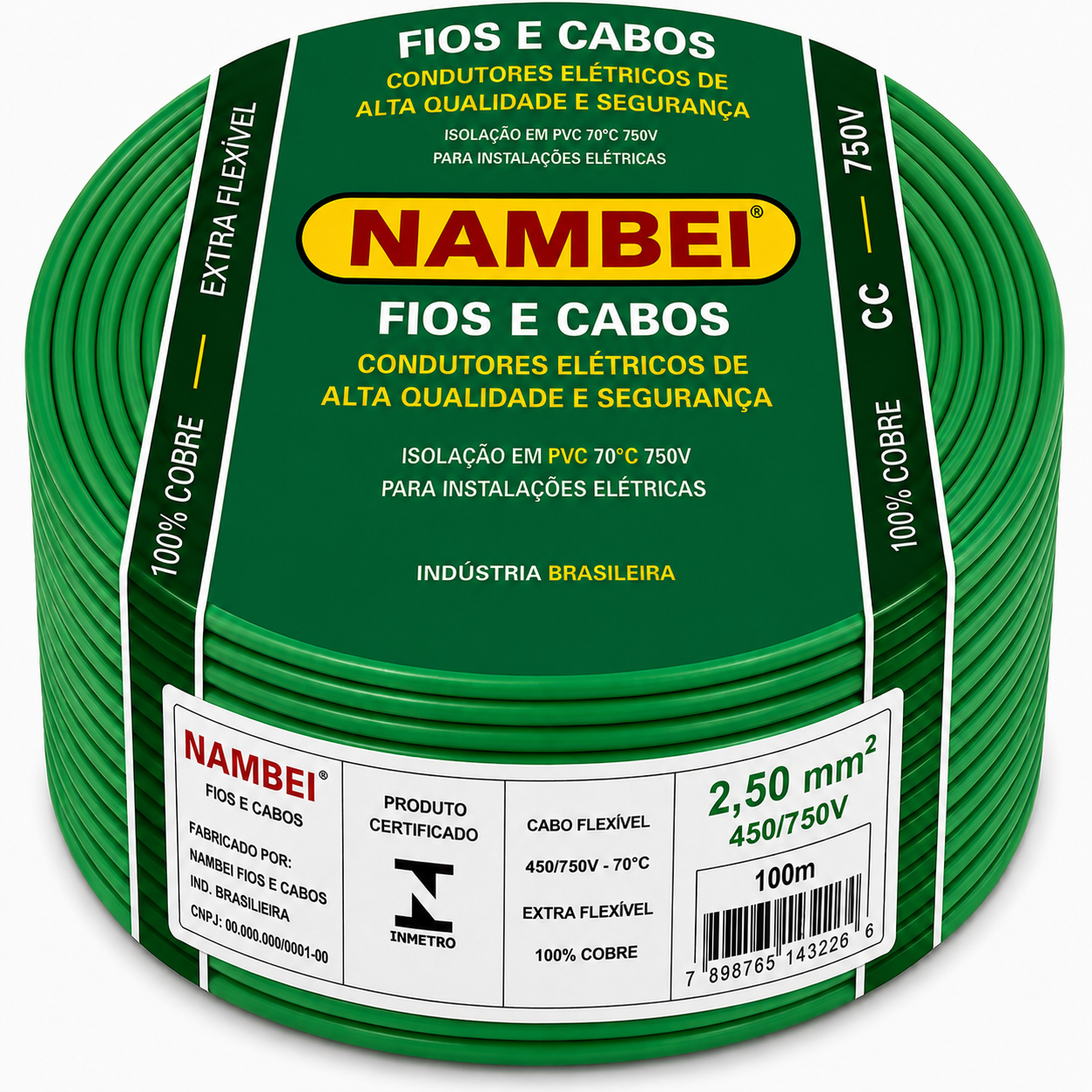 CABO FLEX 2.50MM 750V VD NAMBEI