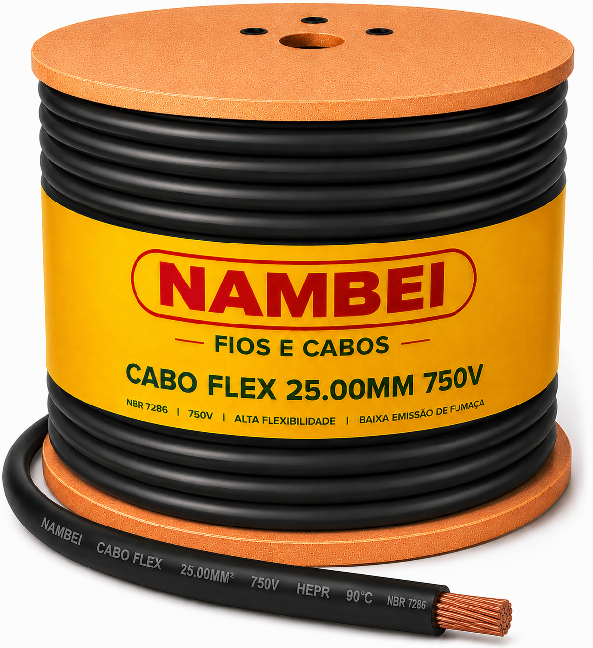 CABO FLEX 25.00MM 750V PT NAMBEI