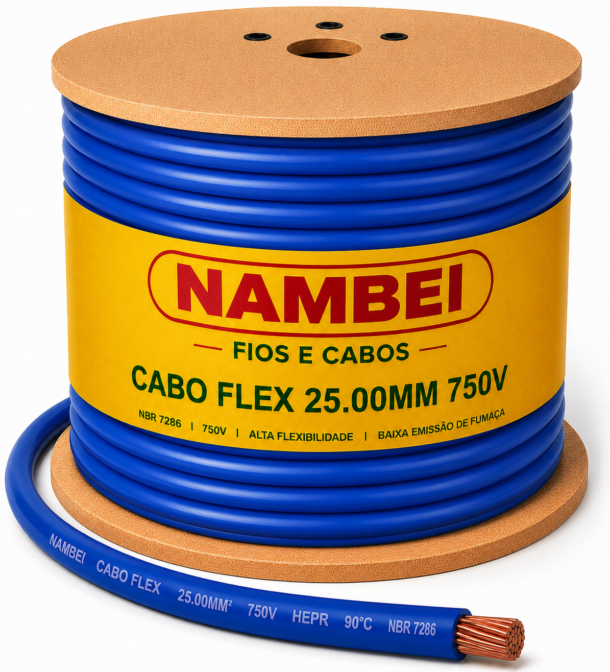 CABO FLEX 25.00MM 750V AZ NAMBEI