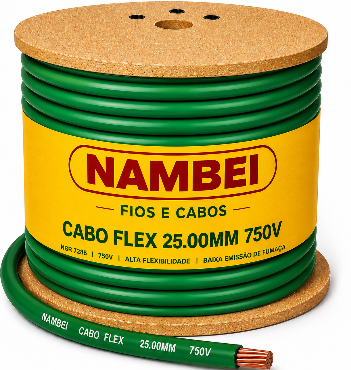 CABO FLEX 25.00MM 750V VD NAMBEI