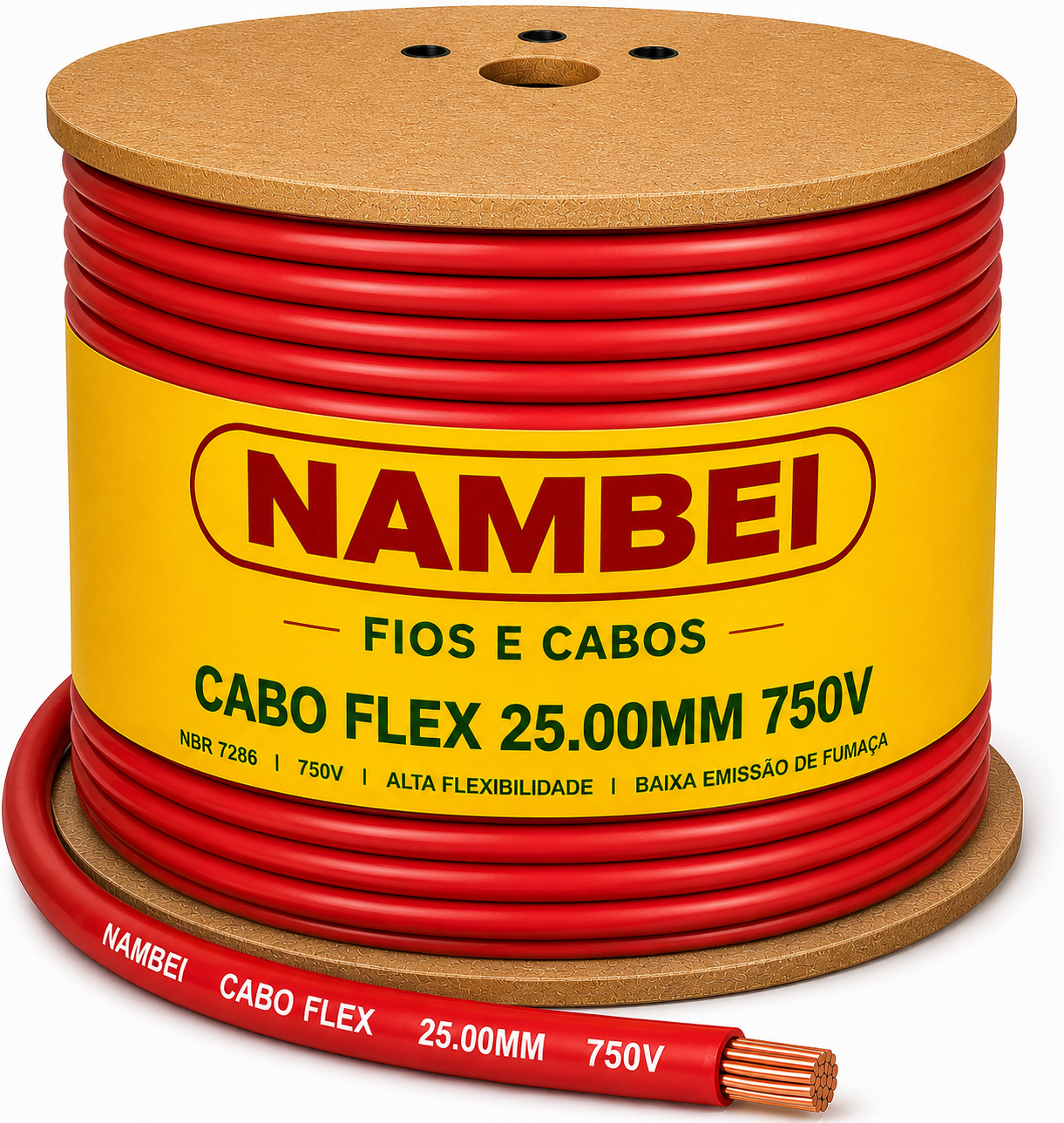 CABO FLEX 25.00MM 750V VM NAMBEI