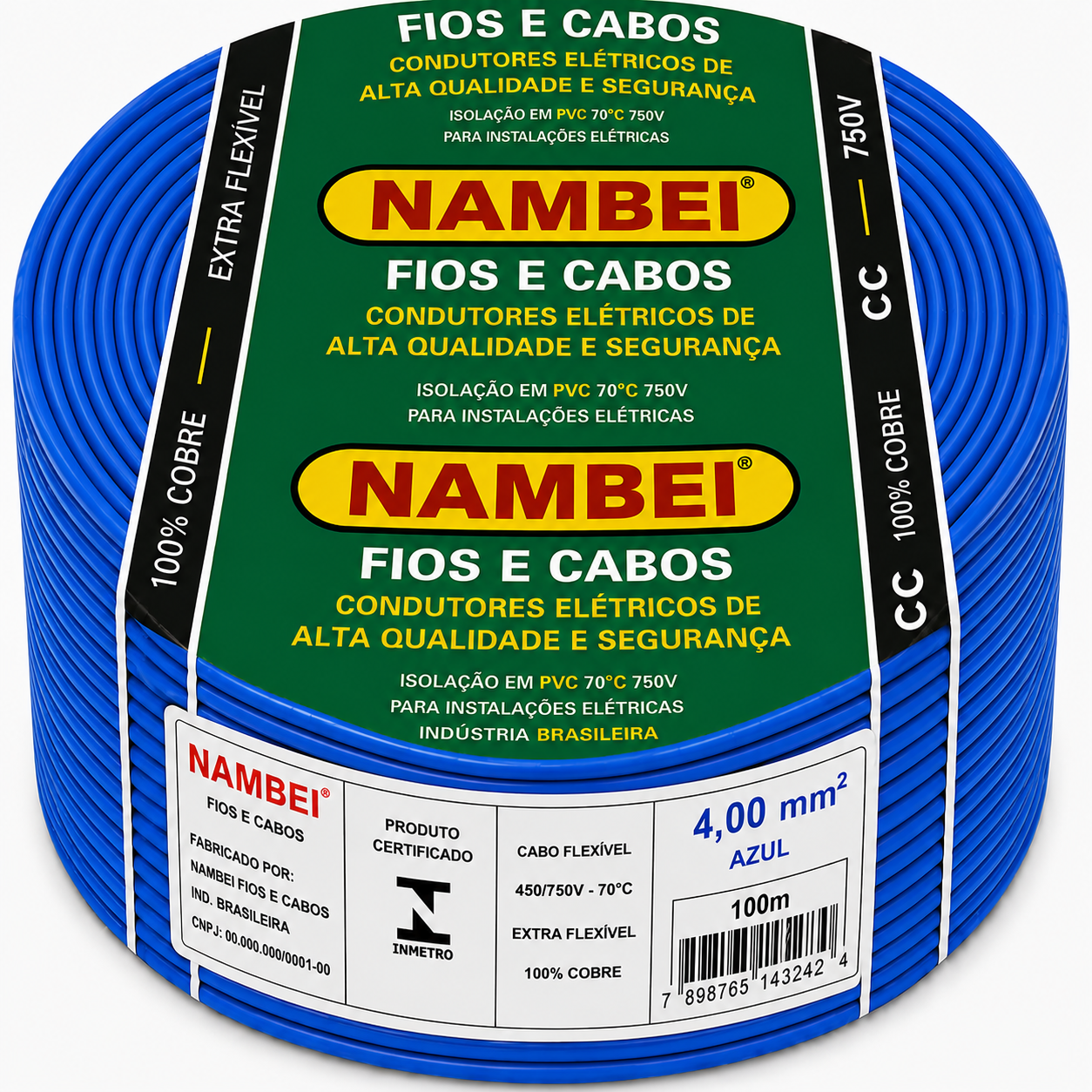 CABO FLEX 4.00MM 750V AZ NAMBEI