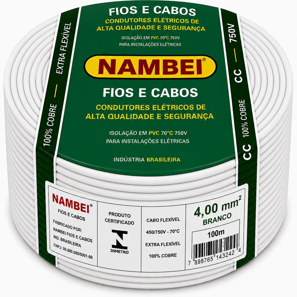 CABO FLEX 4.00MM 750V BR NAMBEI