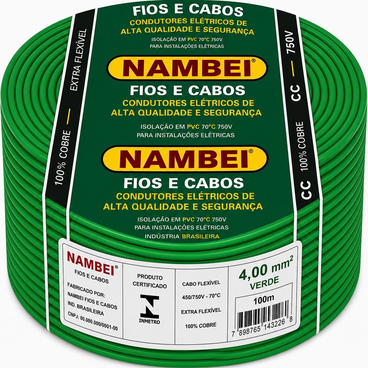 CABO FLEX 4.00MM 750V VD NAMBEI