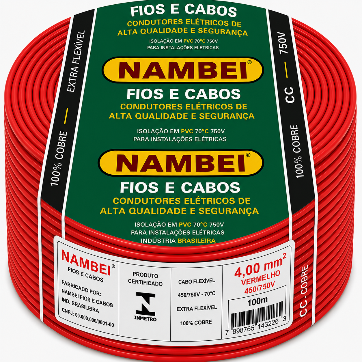 CABO FLEX 4.00MM 750V VM NAMBEI