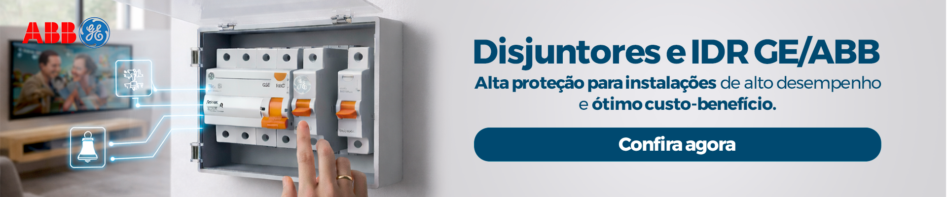 Disjuntores e IDR GE/Abb